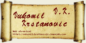 Vukomil Krstanović vizit kartica
